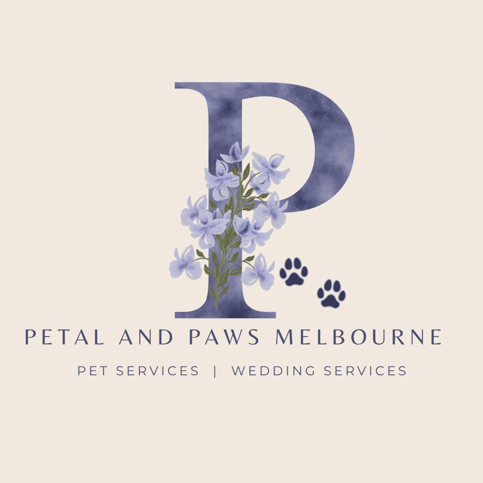 Petals and Paws Melbourne wedding pet chaperone logo