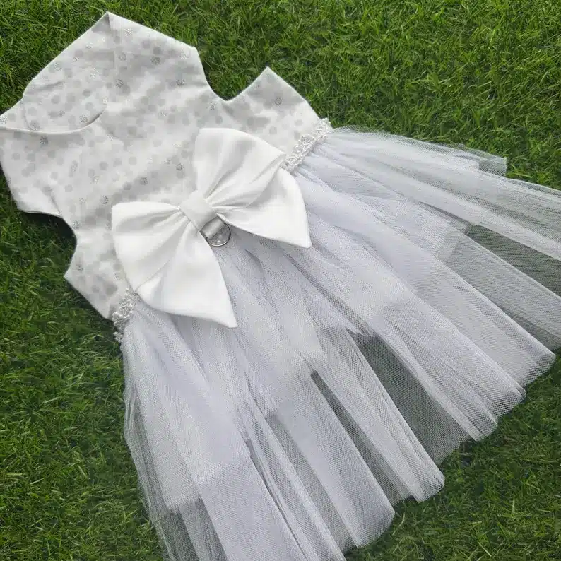 White dog wedding tutu outfit Etsy