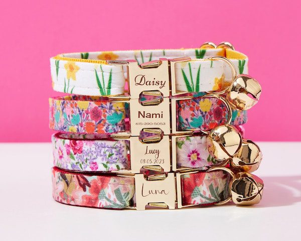 cat floral leash